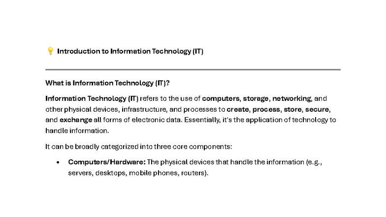 IT 101: Introduction to Information Technology Concepts and ...