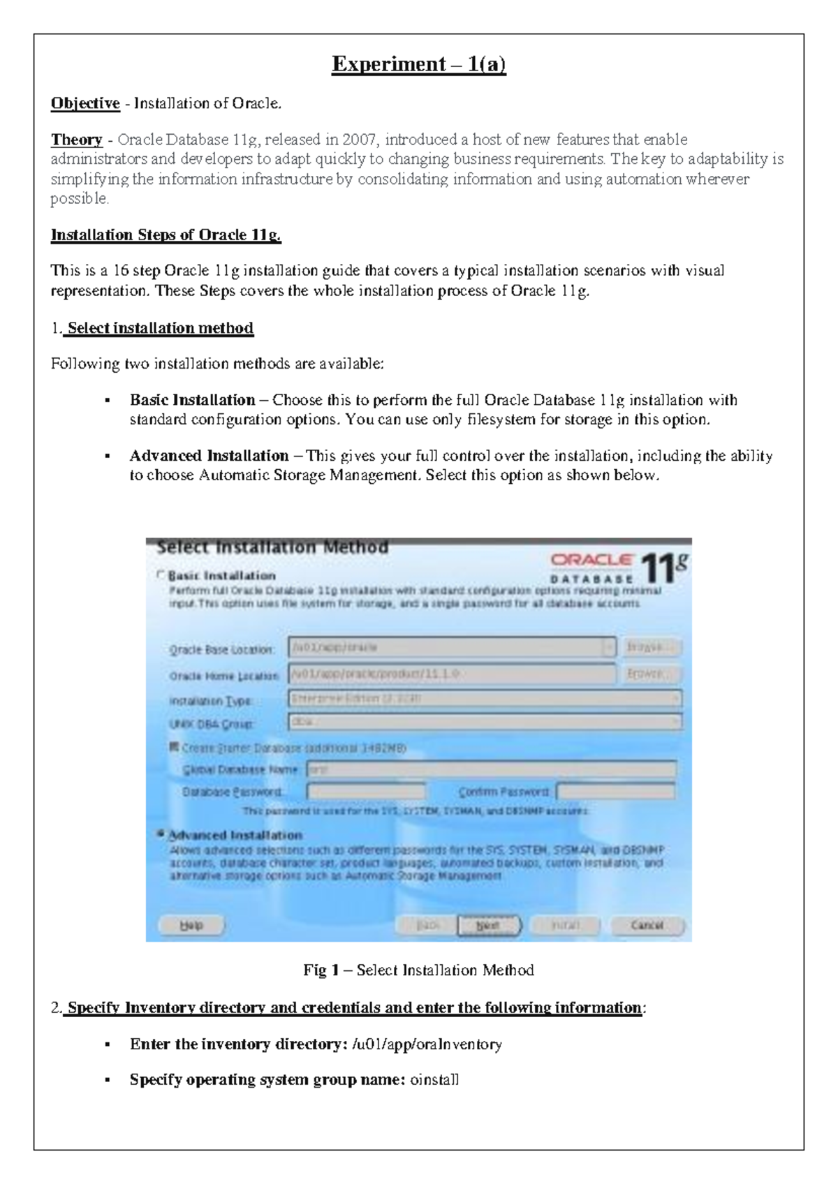 DBMS EXP 1(b) - Dbms experiment - Experiment – 1 (a) Objective ...