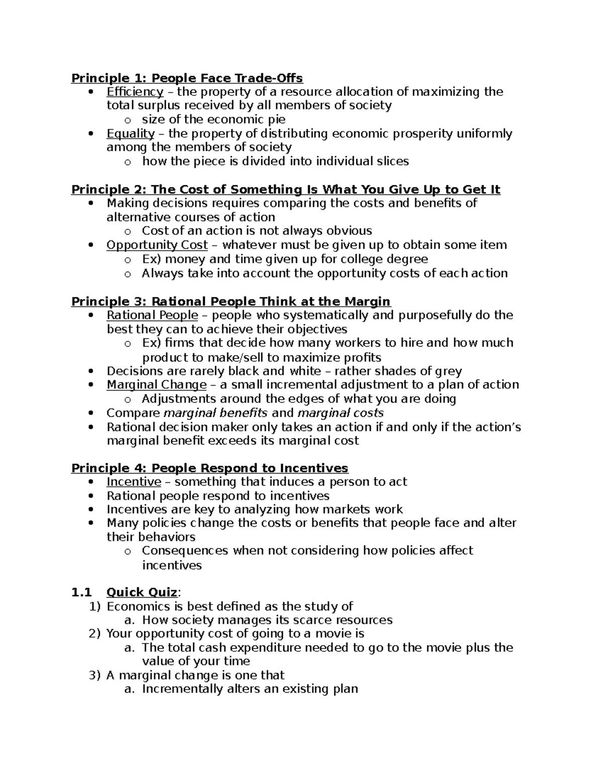 Chapter 1 - Key Principles of Microeconomics Explained - Studocu