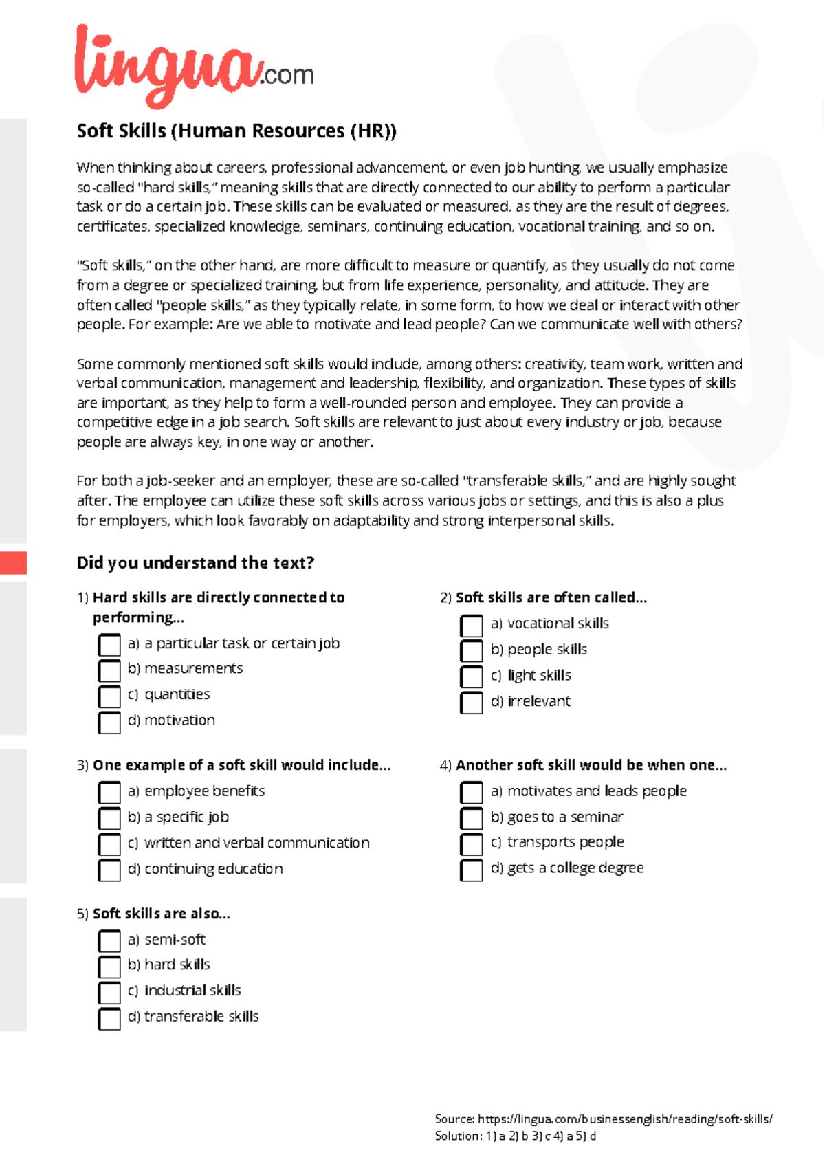 Soft Skills Overview and Importance in HR Careers (HR) - Studocu