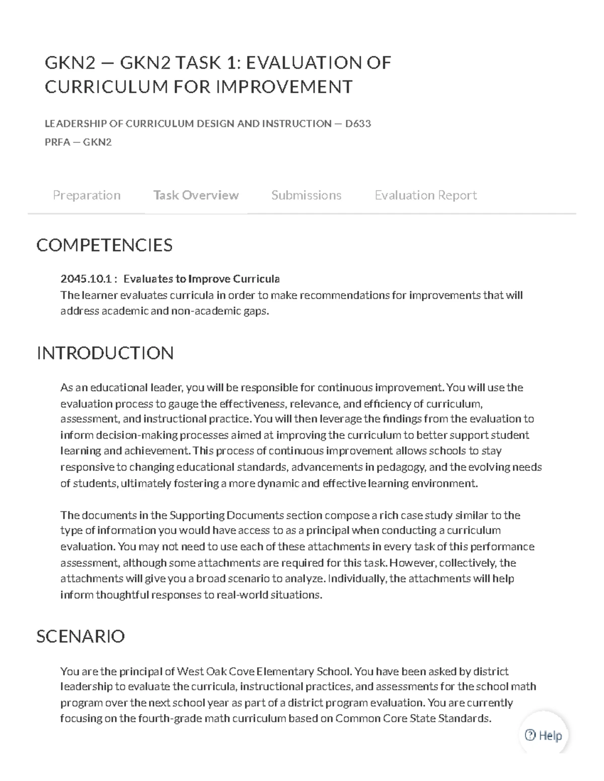 R. Dalton - D633 Task 1 - Evaluation of Curriculum Design Gaps and ...