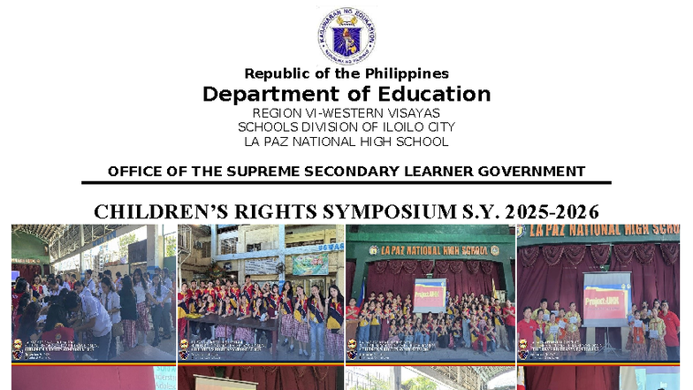 Children'S Rights Symposium - BSED Social Studies - Republic of the ...