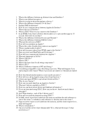 Java Practice Material: Interview Questions & Key Concepts (CS101 ...
