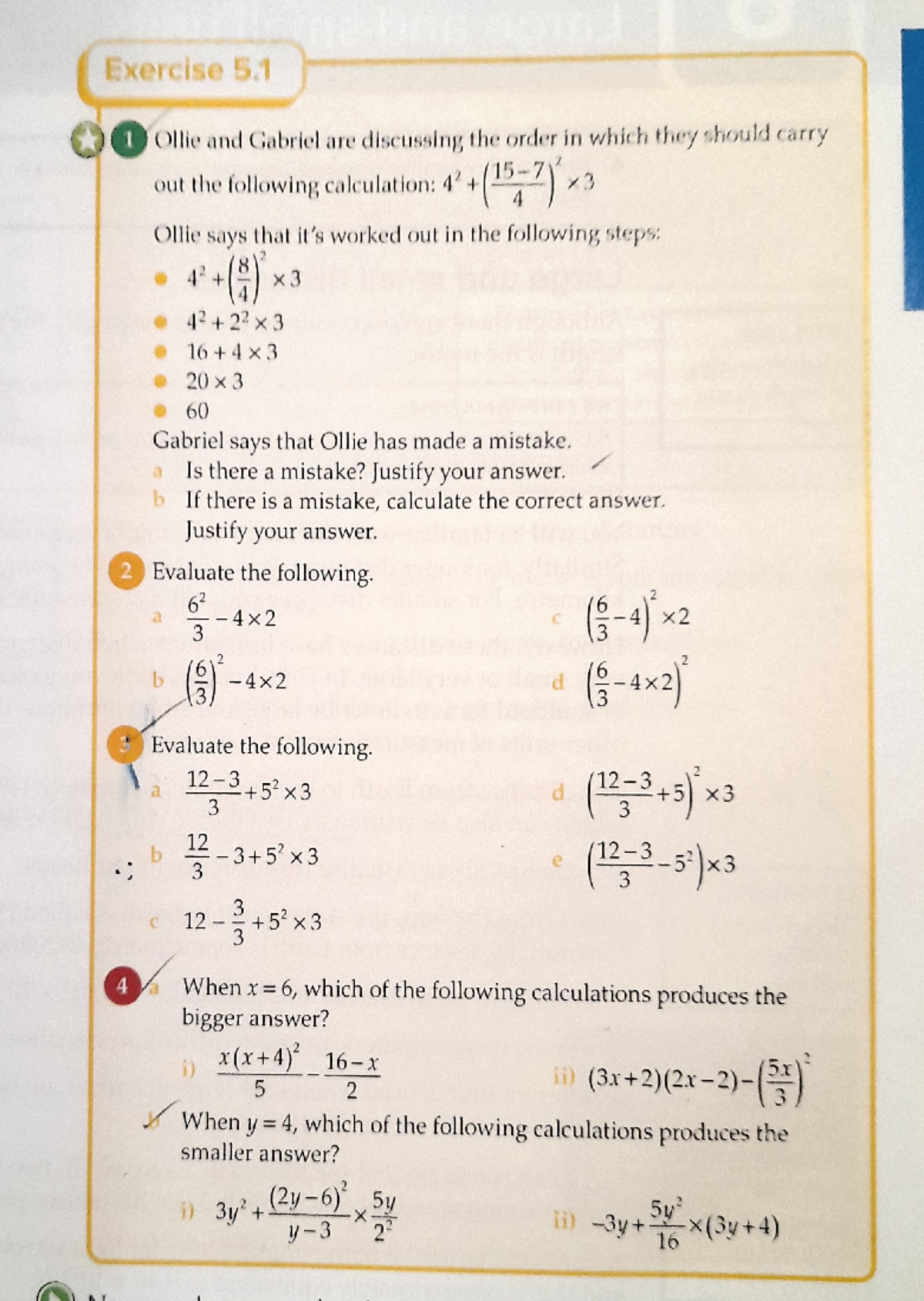 Math Exercise 5 Discussion: Order of Operations Analysis - Studocu