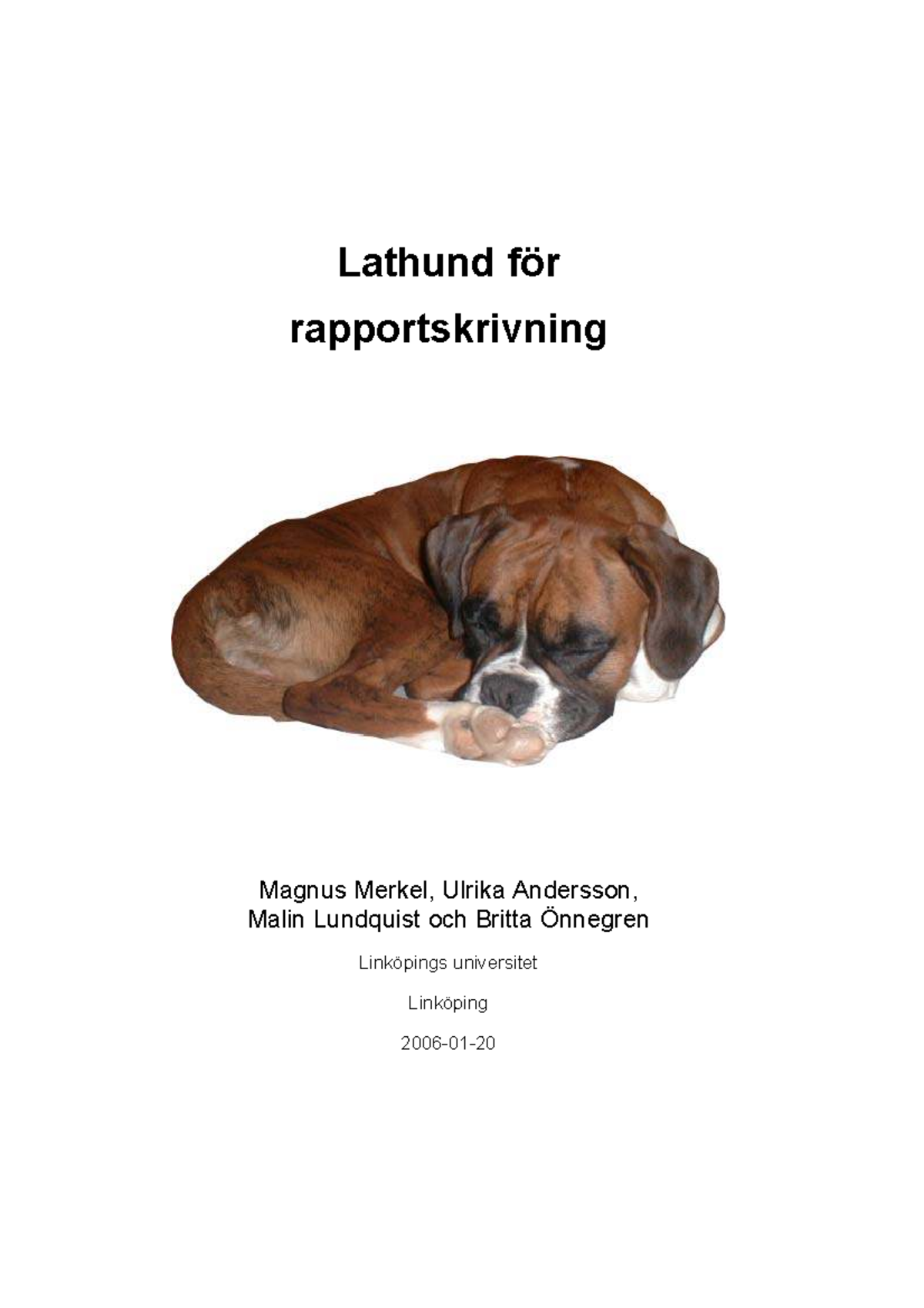 Lathund för Rapportskrivning: En Guide till Skriftlig Kommunikation ...
