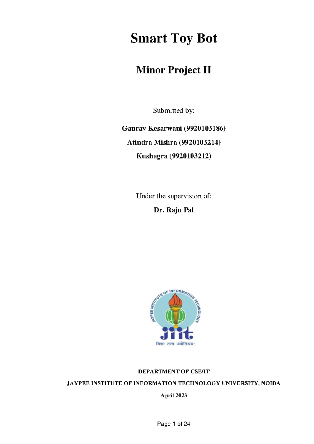 Object tracking using Raspberry Pi - Smart Toy Bot Minor Project II ...