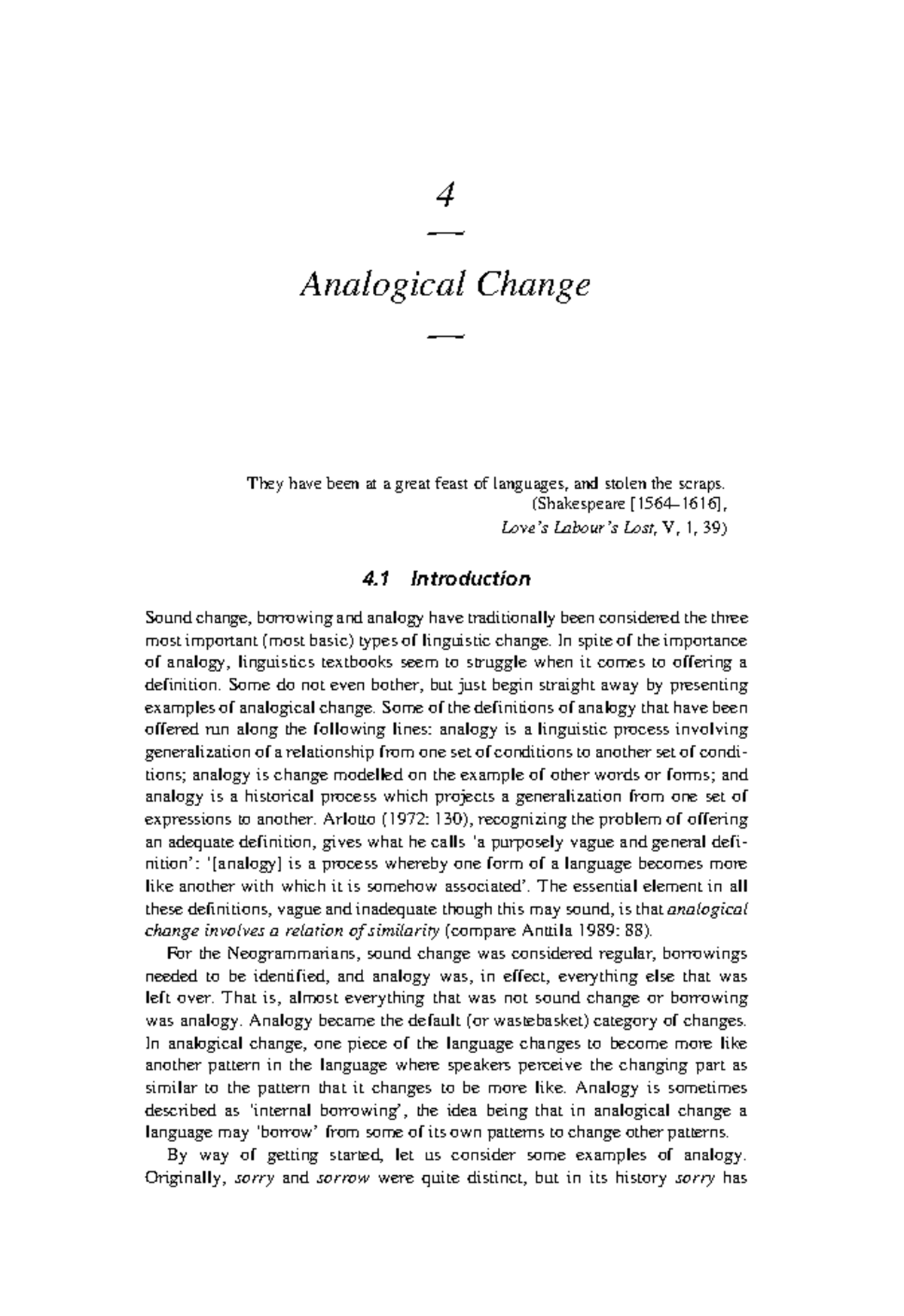 Campbell Ch. 4 - Notes on Analogical Change in Linguistics - Studocu