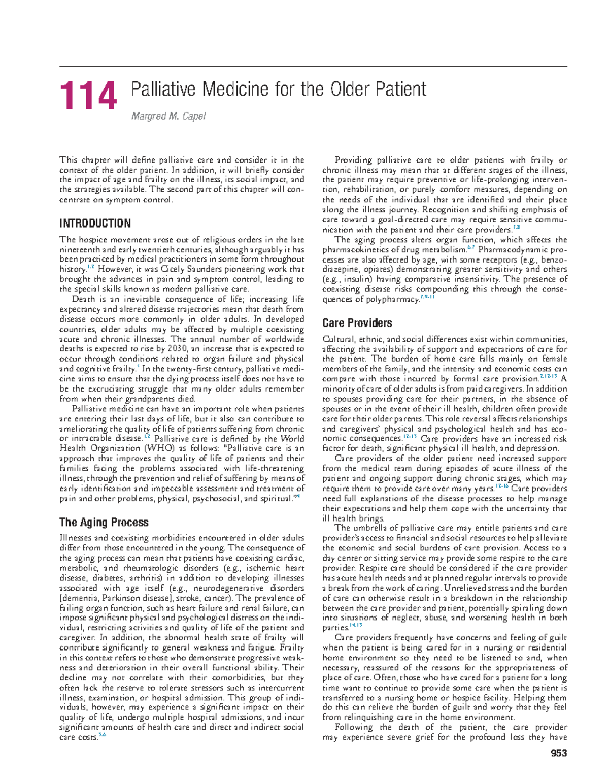 114 Palliative Medicine for the Older Patient: Key Insights and Care ...