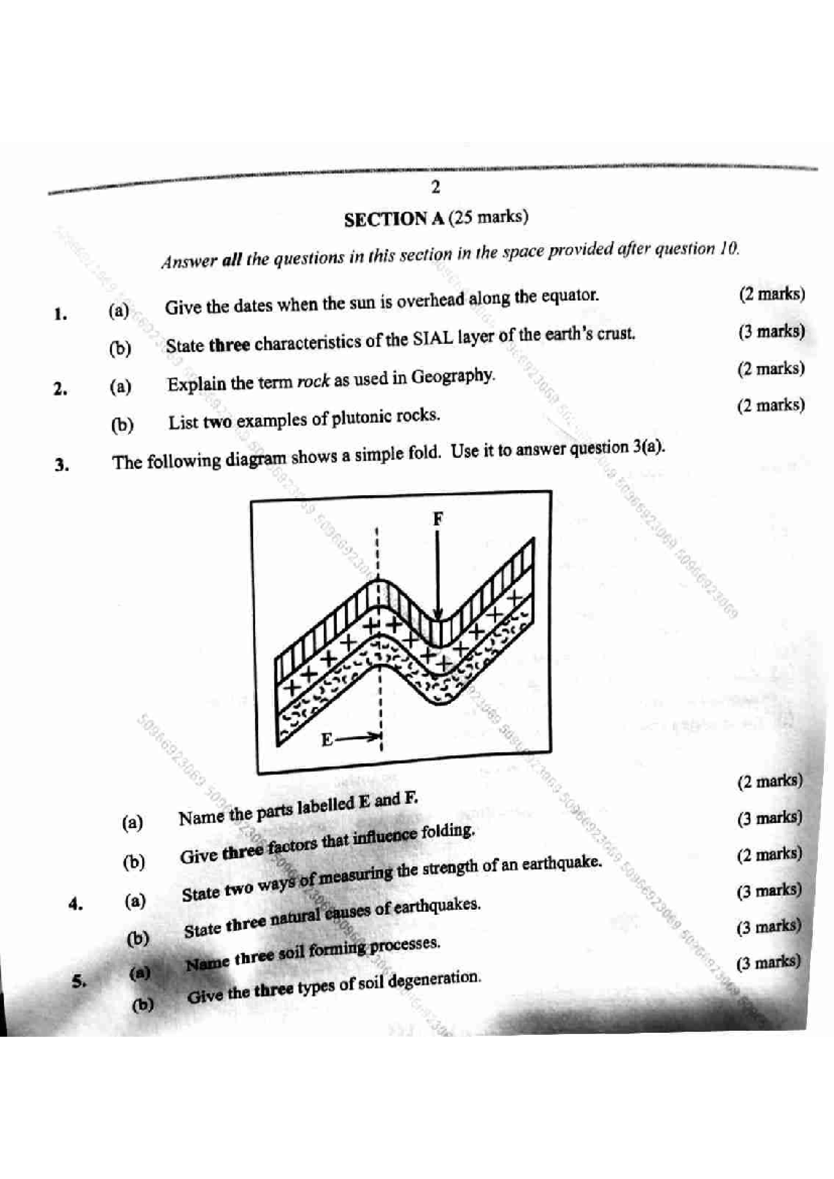 KCSE 2025 Geography Paper 1: Section A & B Questions and Answers - Studocu