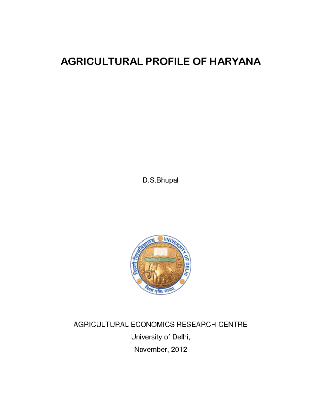 15.2012-Agricultural Profile of Haryana by DSB - AGRICULTURAL PROFILE ...