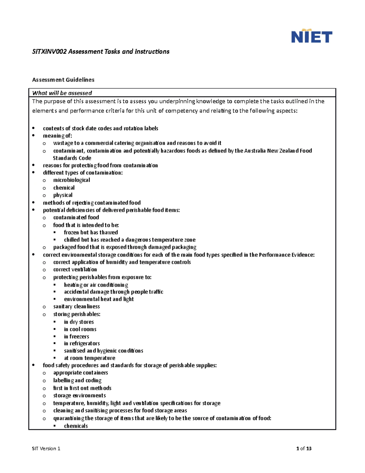 SITXWHS002 Risk Assessment Template for Hazard Identification - Studocu