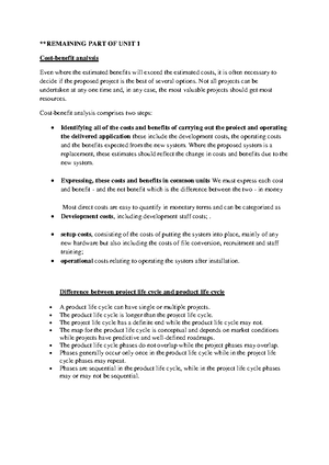 SPM unit1 - notes - UNIT 1 Introduction The job pattern of an IT ...