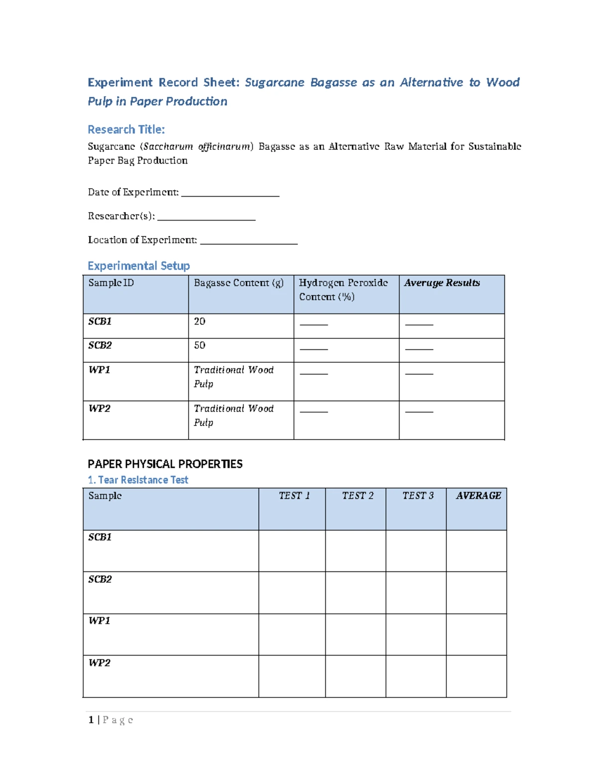 Paper format - this is a file for important - RESEARCH TITLE IN BOLD ...