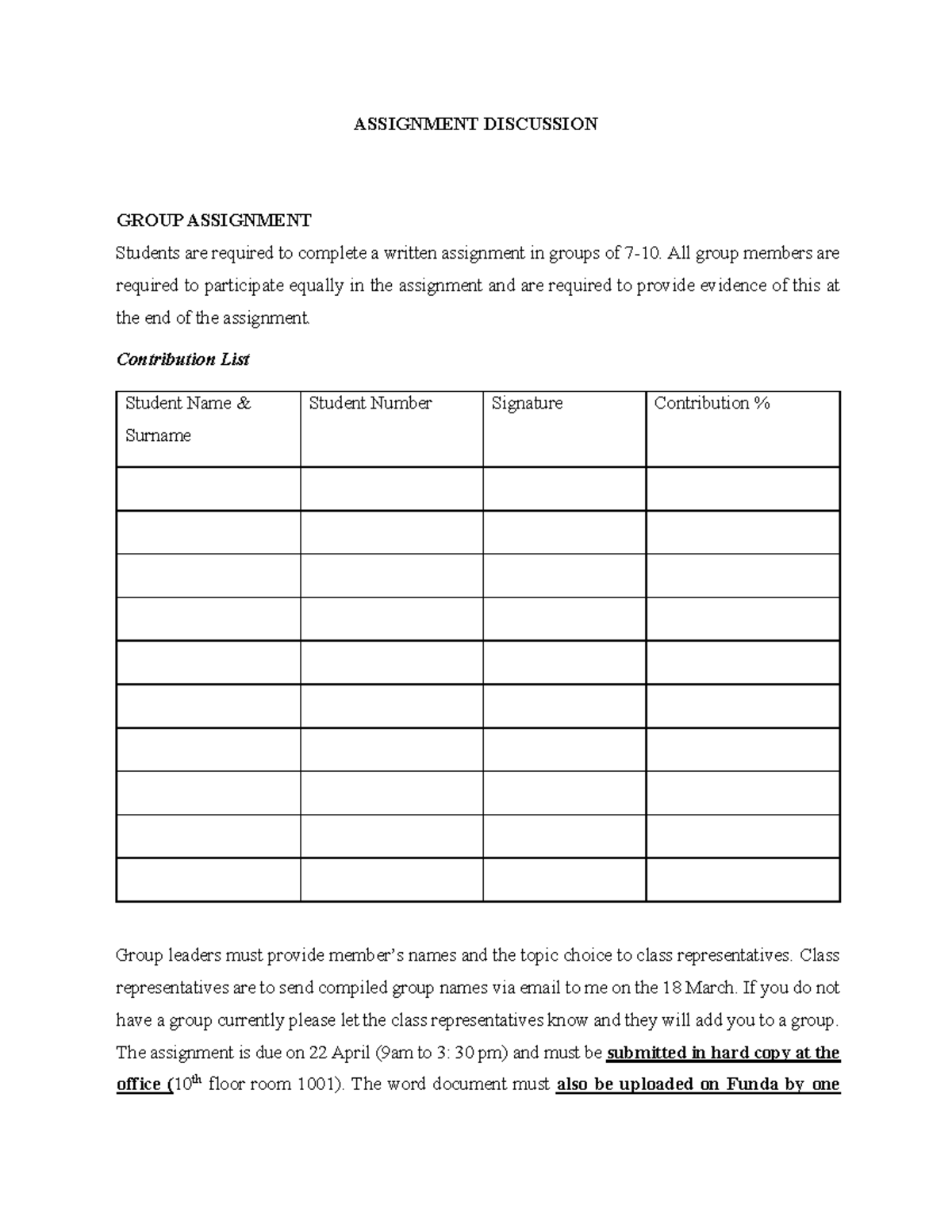 ASSIGNMENT 2023: GROUP WORK GUIDELINES & REQUIREMENTS - Studocu