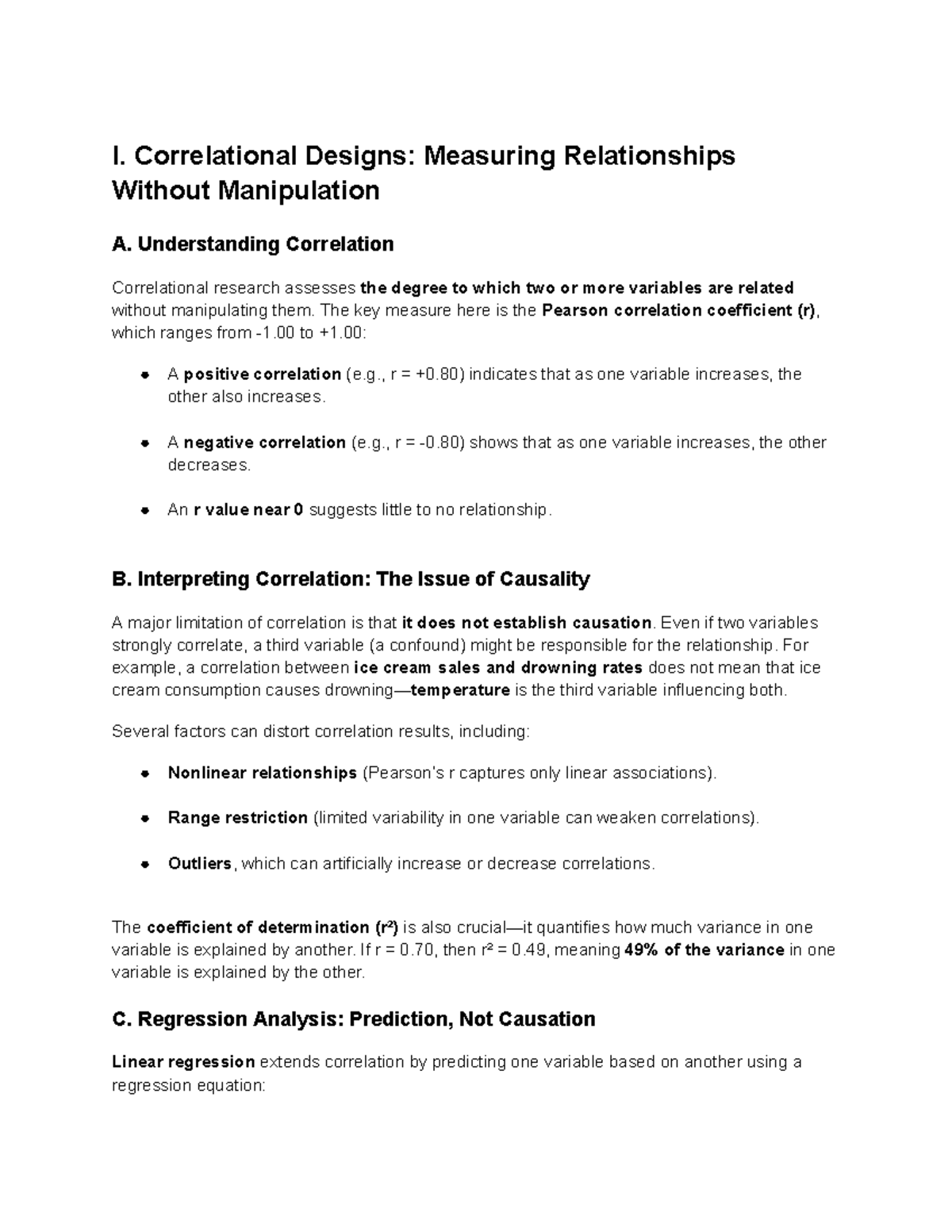 Correlational Design - Summary Experimental Psychology - I ...