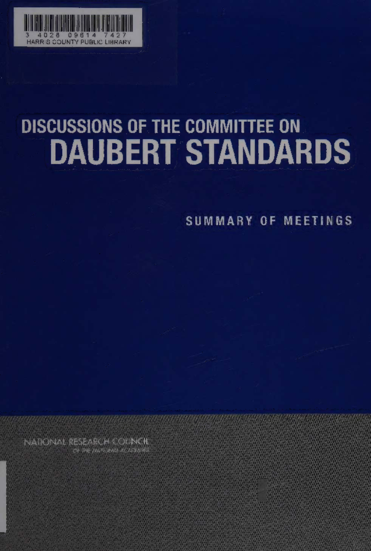 Discussion of the Committee on Daubert Standards: Summary Report - Studocu