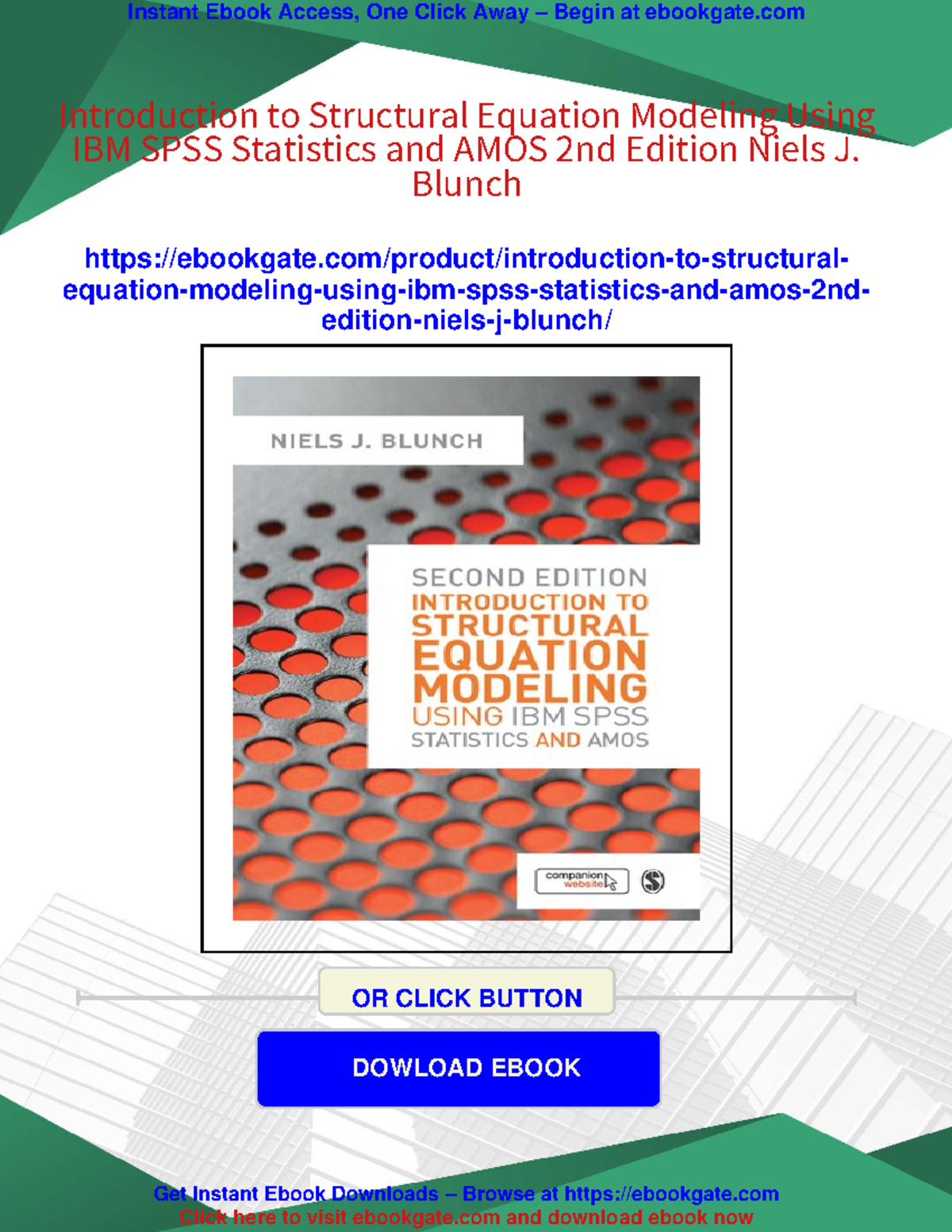 85586 - Introduction to Structural Equation Modeling Using IBM SPSS ...