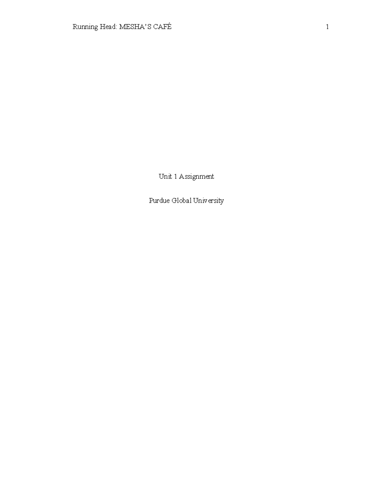 IT117 Unit 1 Assignment: Café Restaurant Website Overview - Studocu