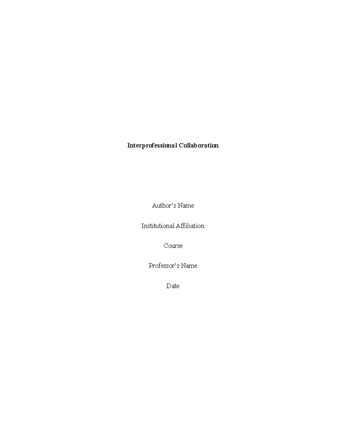 Interprofessional Collaboration Case Study: Insights and Strategies ...