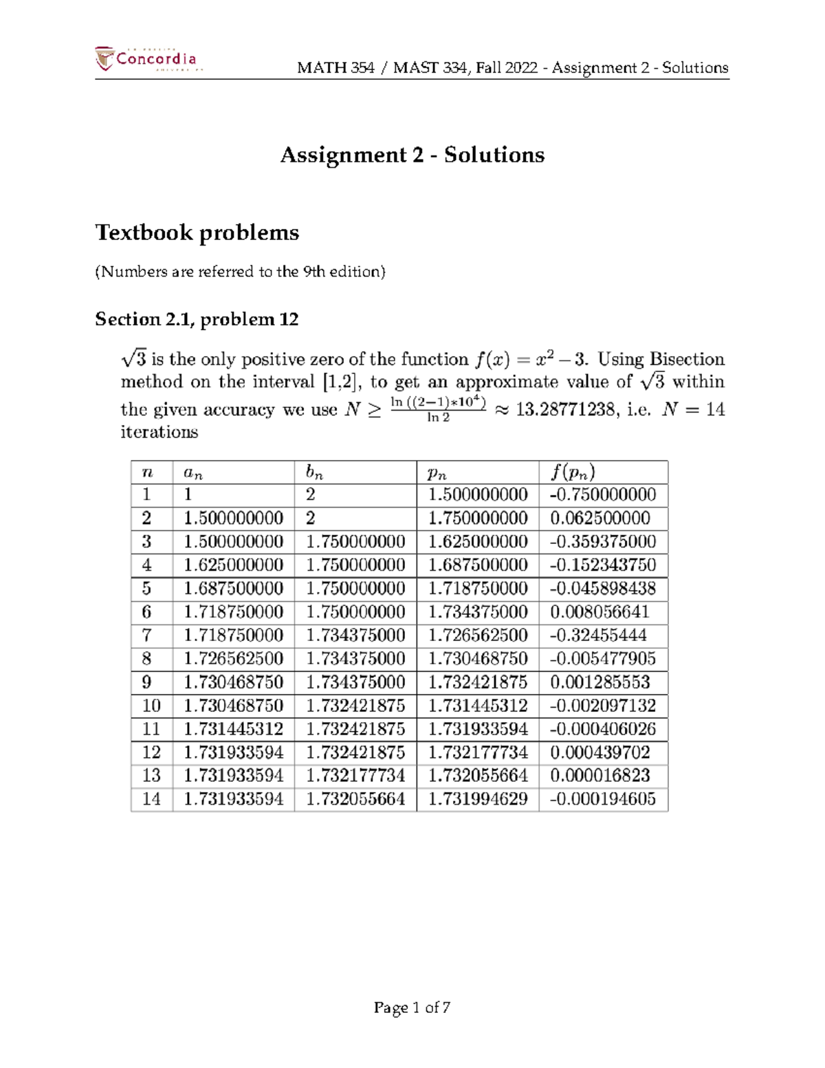 Assignment 2 Solutions for Textbook Problems (9th Ed.) - Studocu