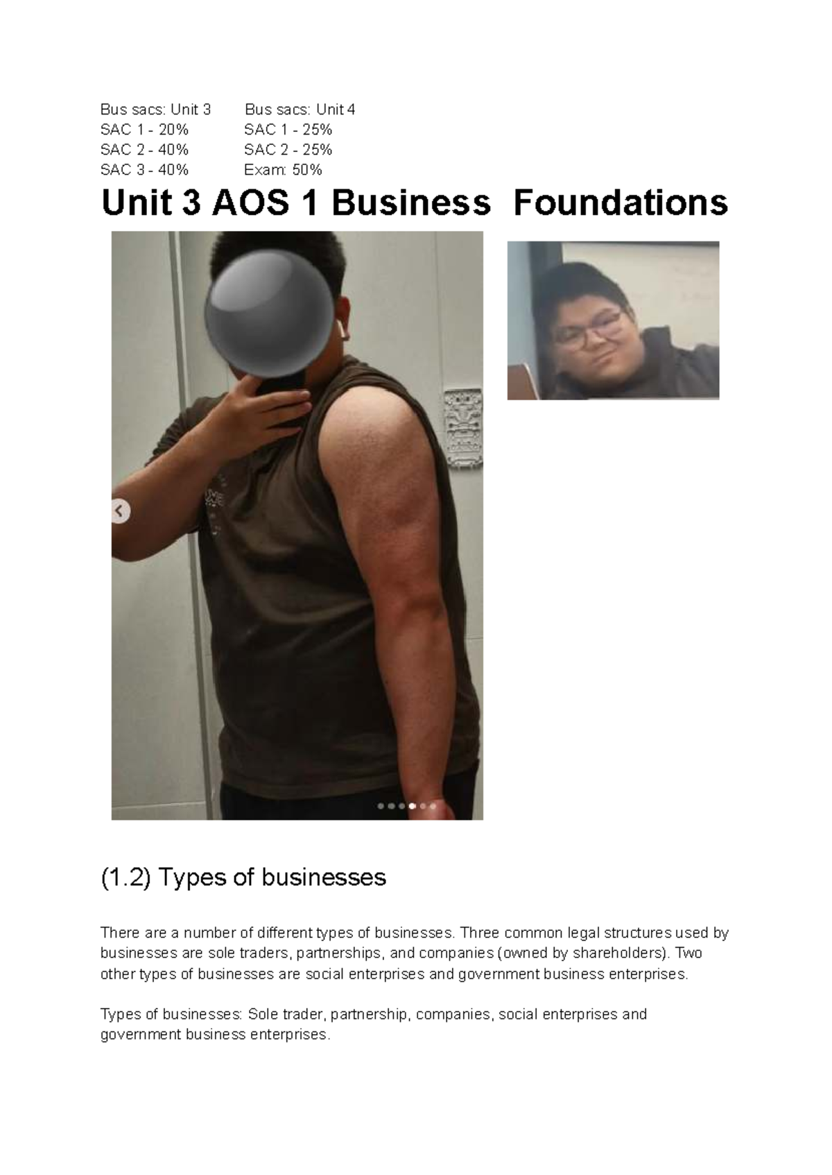 Business Management Notes: Units 3 & 4 Overview and Key Concepts - Studocu