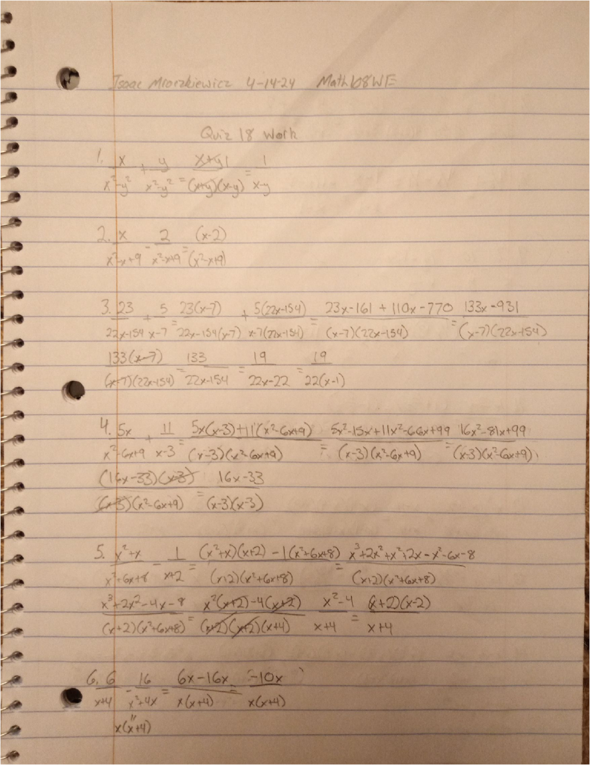 Quiz 18 Solutions - Detailed Work for Textbook Problems - Studocu