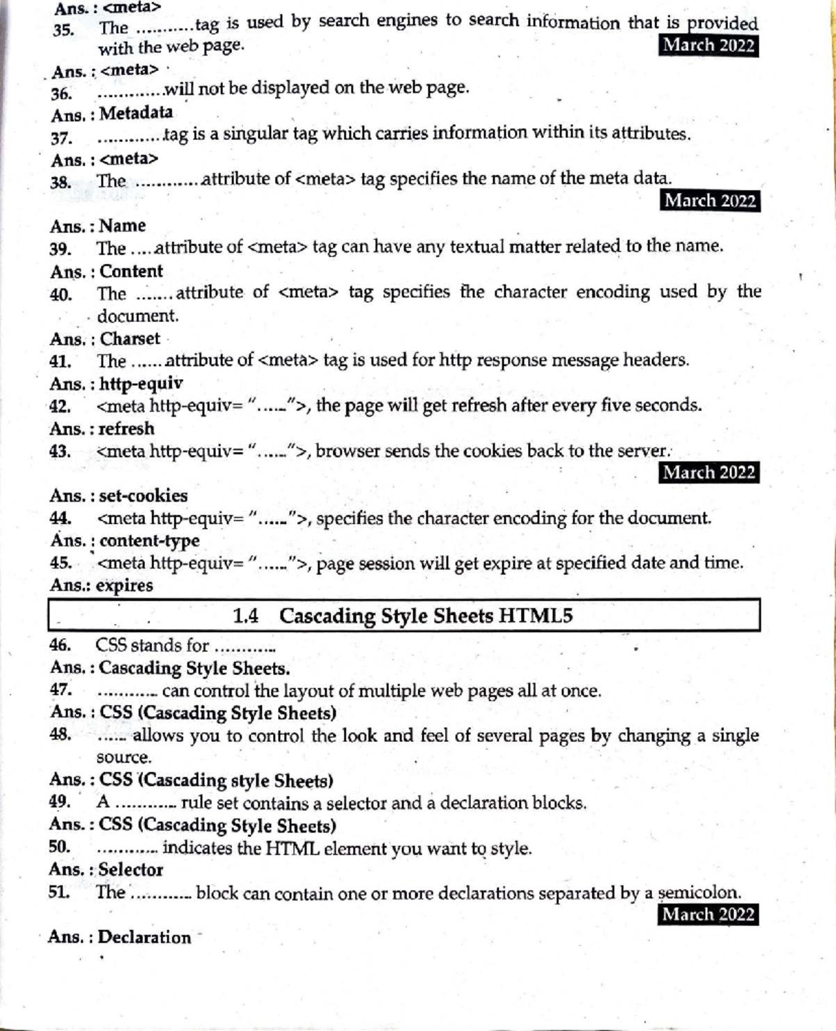 TPS Information Technology Chapter 1: CSS Concepts and Attributes - Studocu