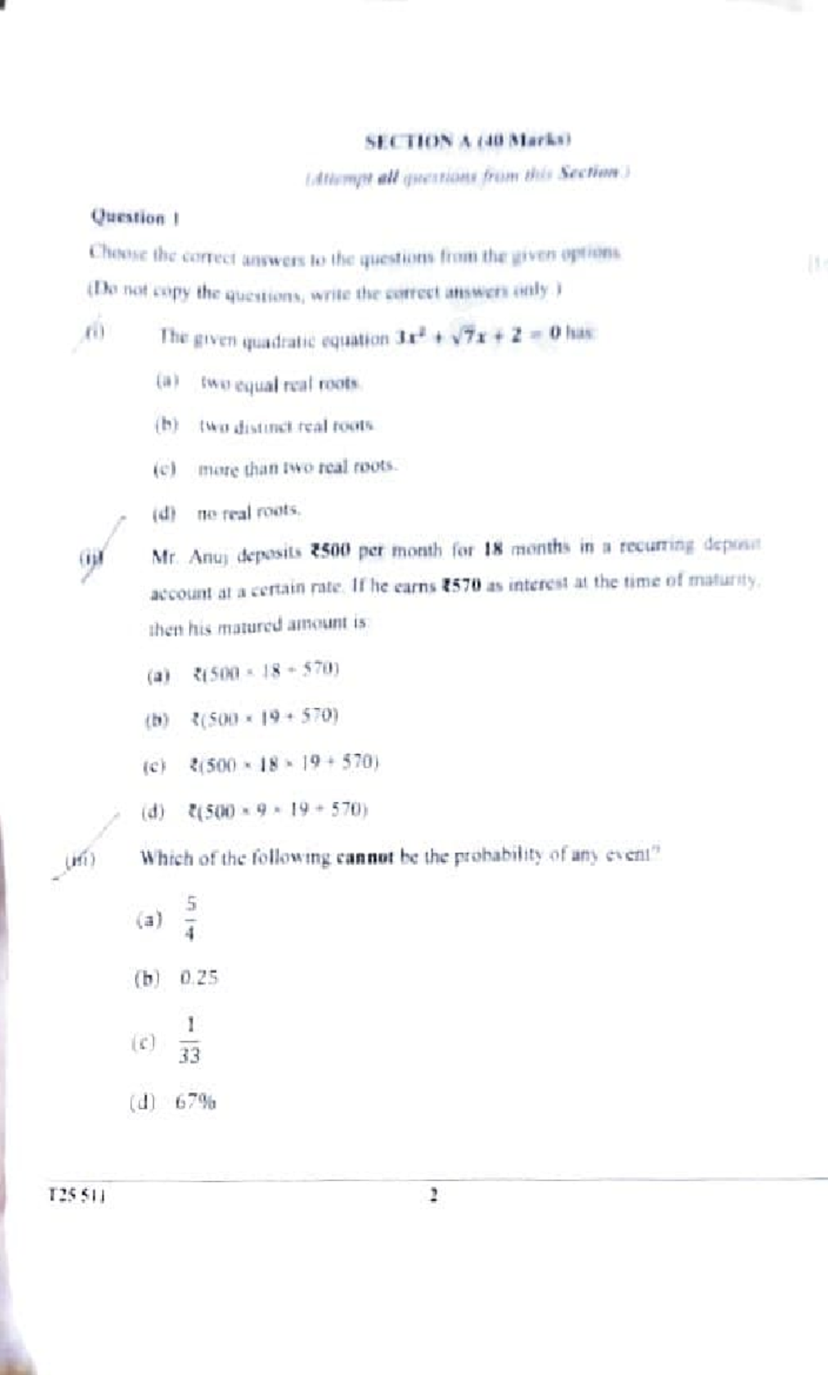 ICSE Class 10 Maths Question Paper 2025 - Studocu