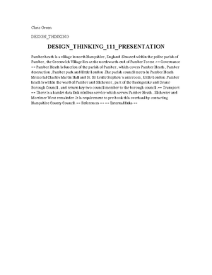 Design Thinking 111 Proposal - Bernice Taylor DESIGN_THINKING DESIGN ...