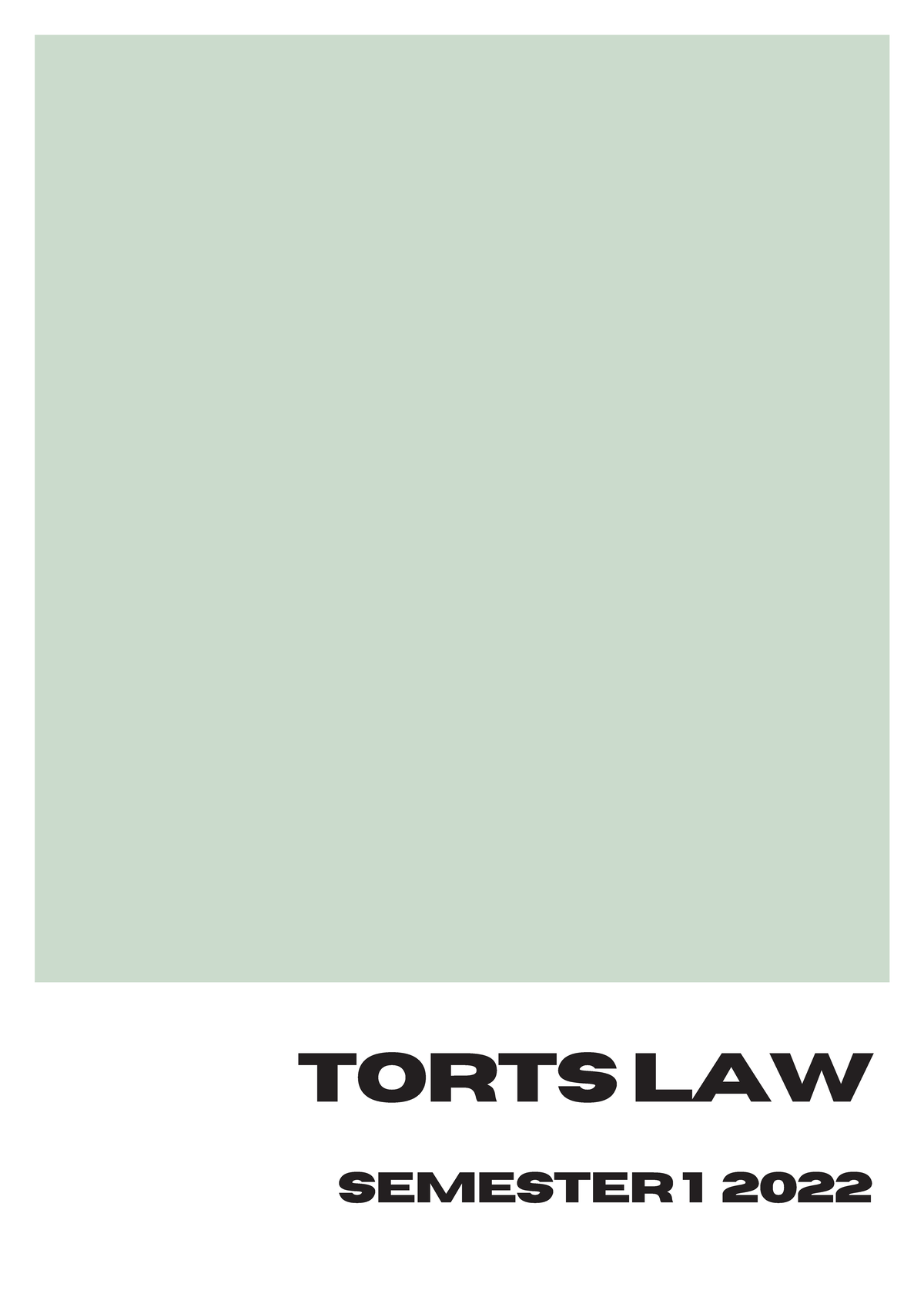 Torts Law Notes - Final Exam Study Guide (Semester 1 2022) - Studocu