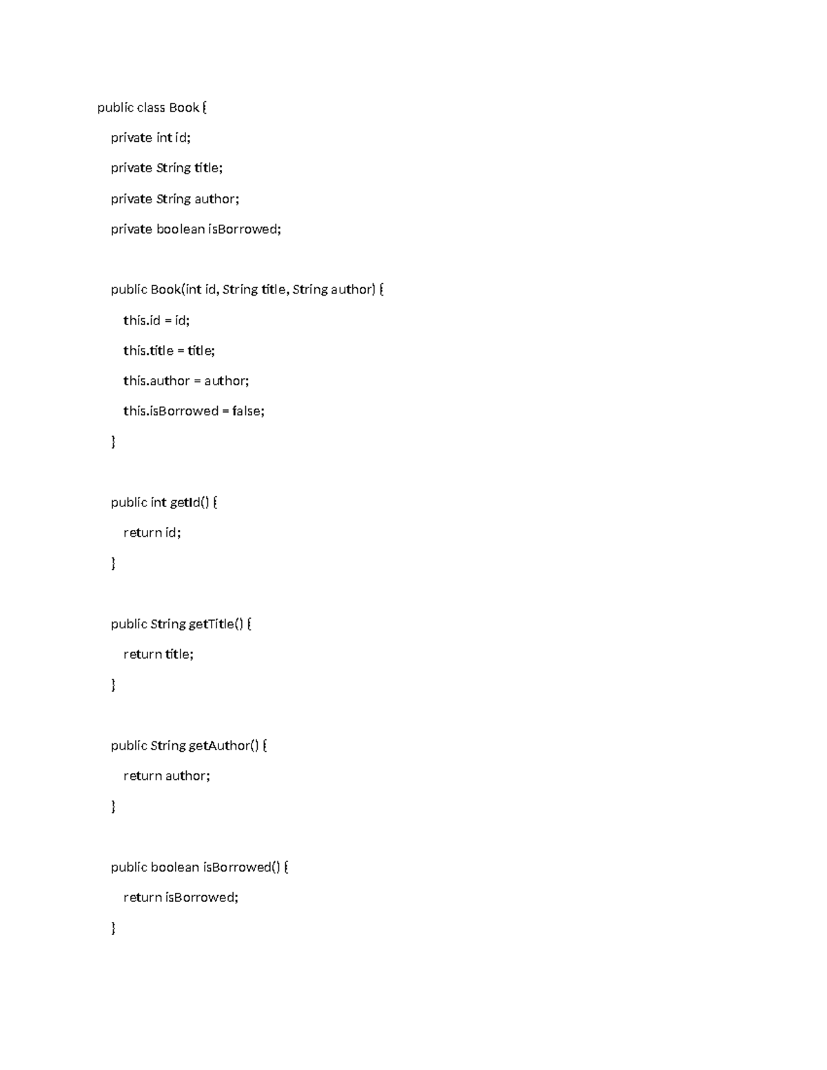 Java Project A - Programming: Book and Library Classes - Studocu