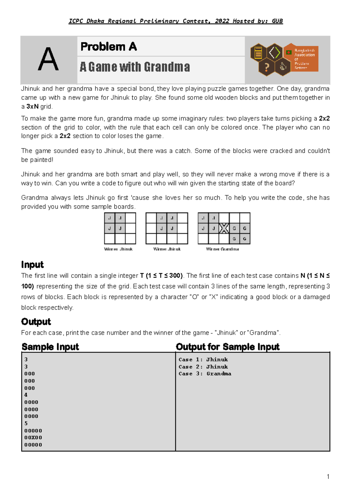 Problem Set - ICPC Dhaka Preliminary 2022 (Hosted By GUB) - Copy - A ...