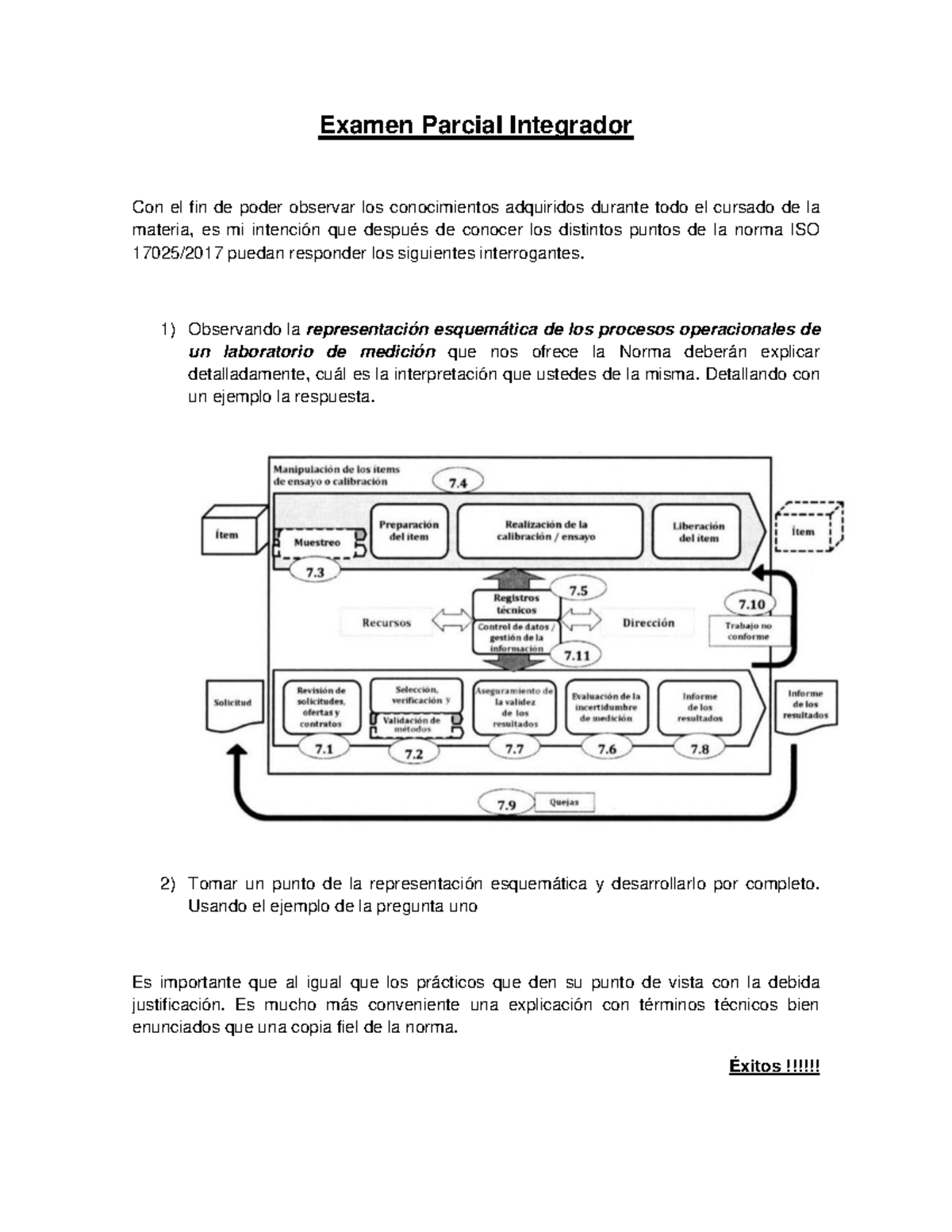 Examen Parcial Integrador: Análisis de la Norma ISO en Laboratorios ...