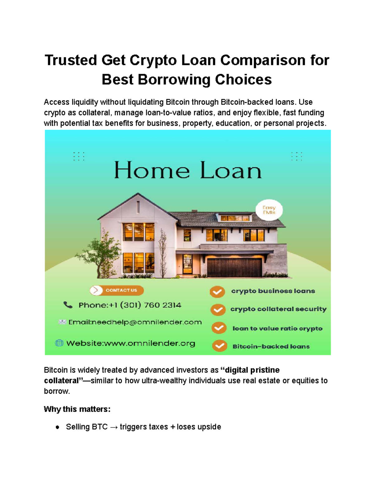 Crypto Loan Strategies: Best Borrowing Choices & Comparisons (301 ...