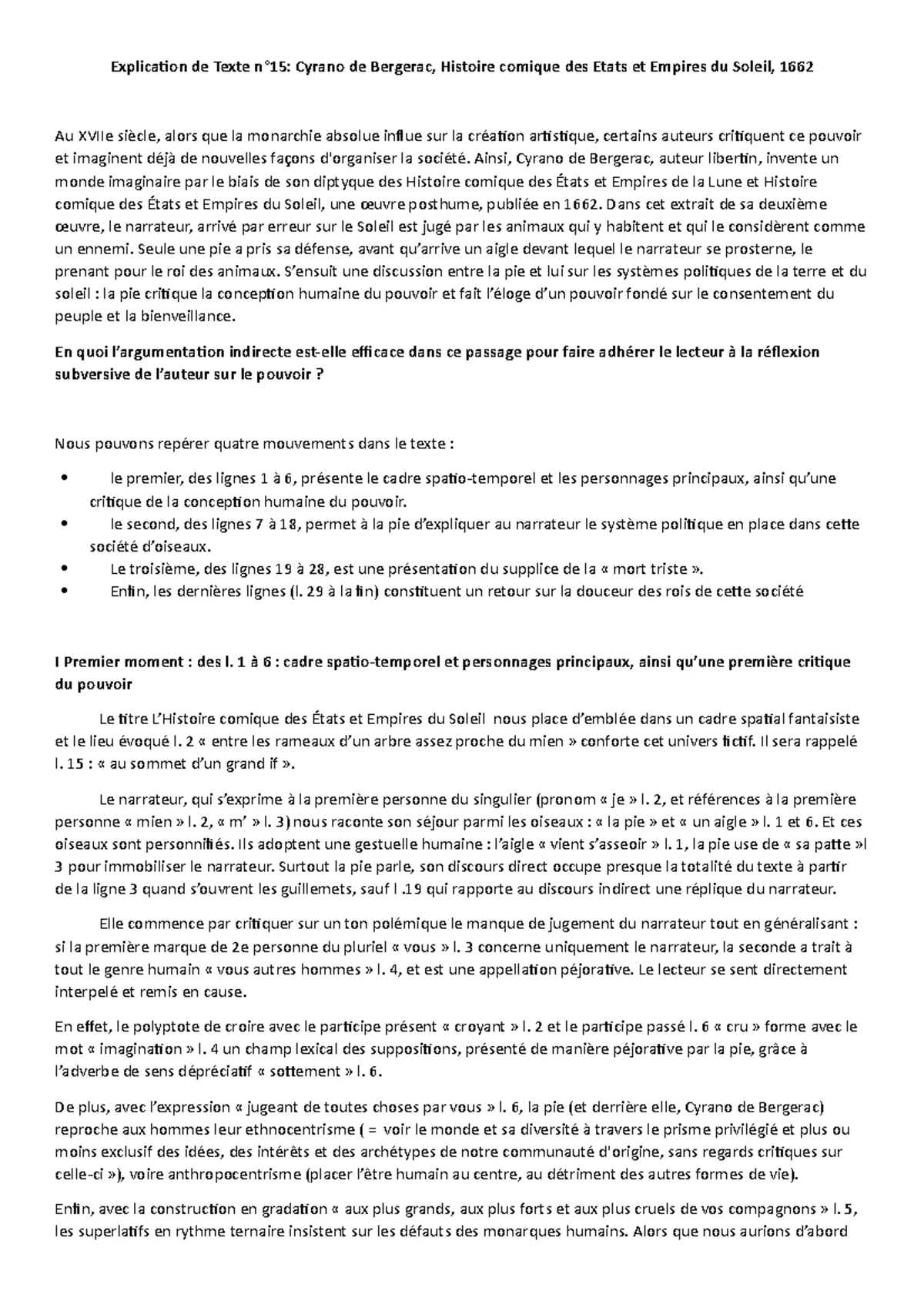 BAC Texte Le portrait de Sido par Colette - Le portrait de Sido par ...
