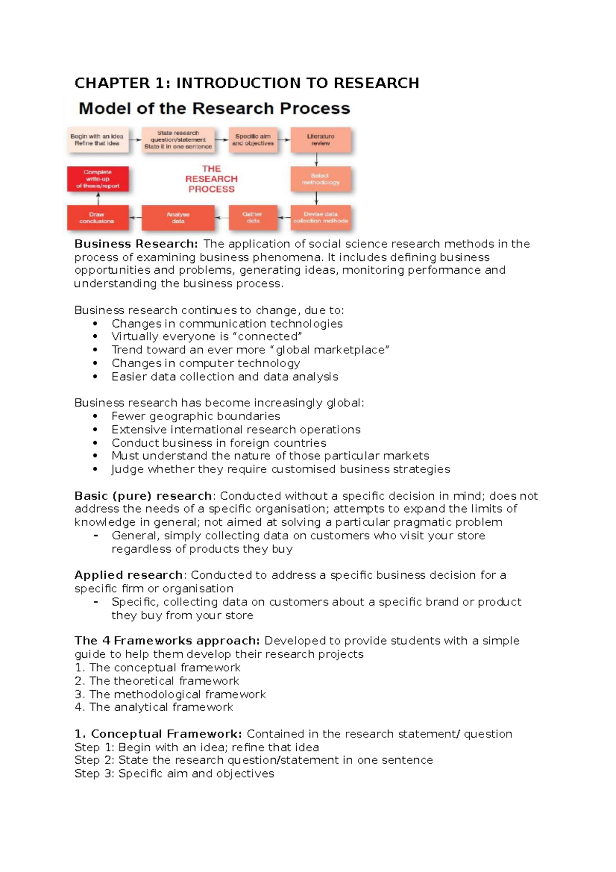 BEM 314 Chapter 1 - CHAPTER 1: INTRODUCTION TO RESEARCH Business ...