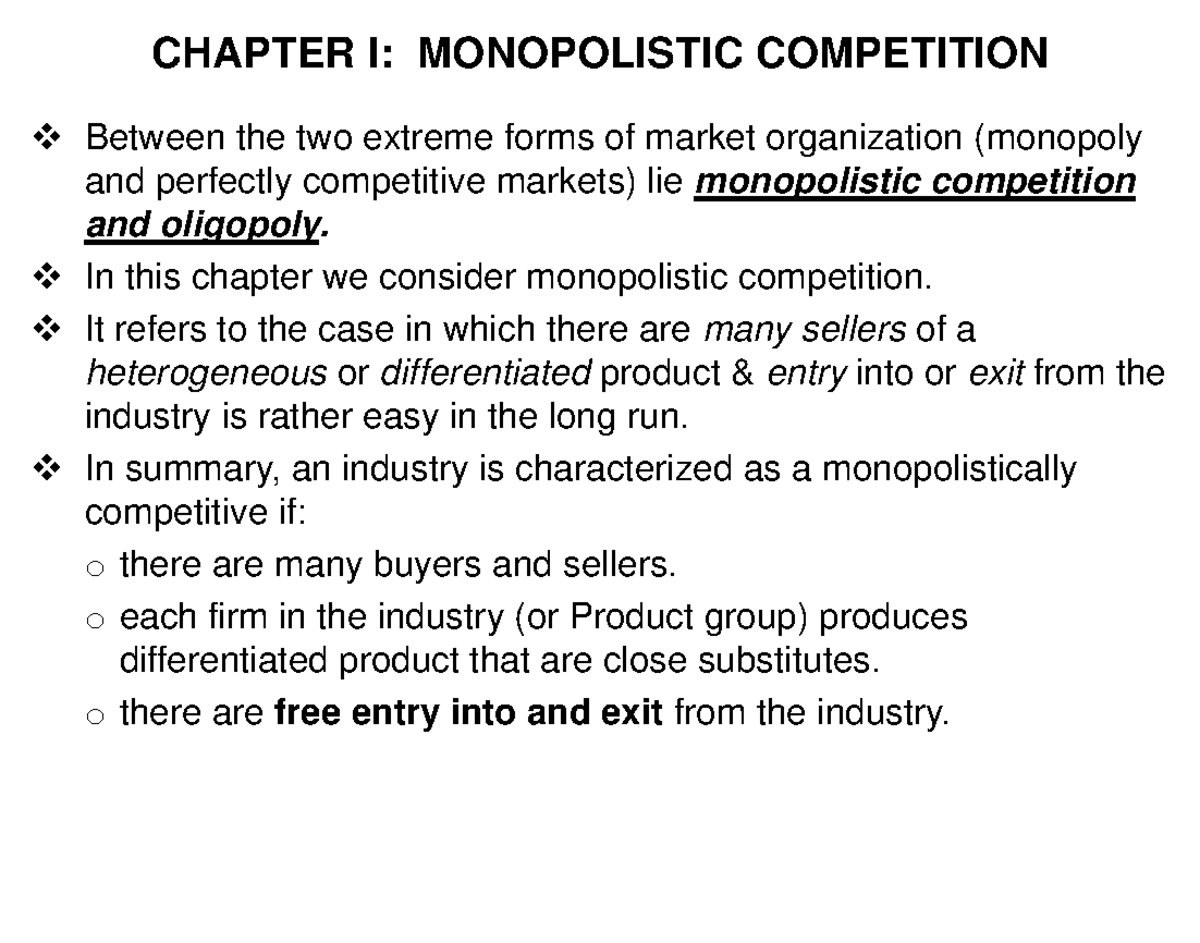 Monopolistic Competition: Concepts, Equilibrium, and Market Dynamics ...