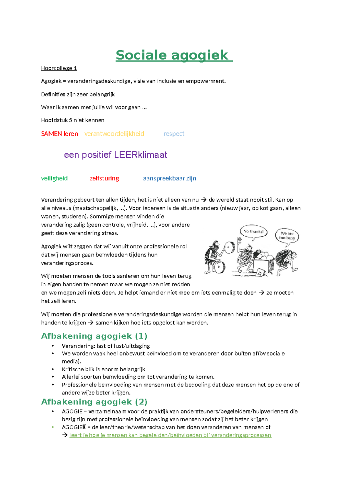 Sociaal Agogiek Hoorcollege 1: Inclusie, Empowerment en Verandering ...