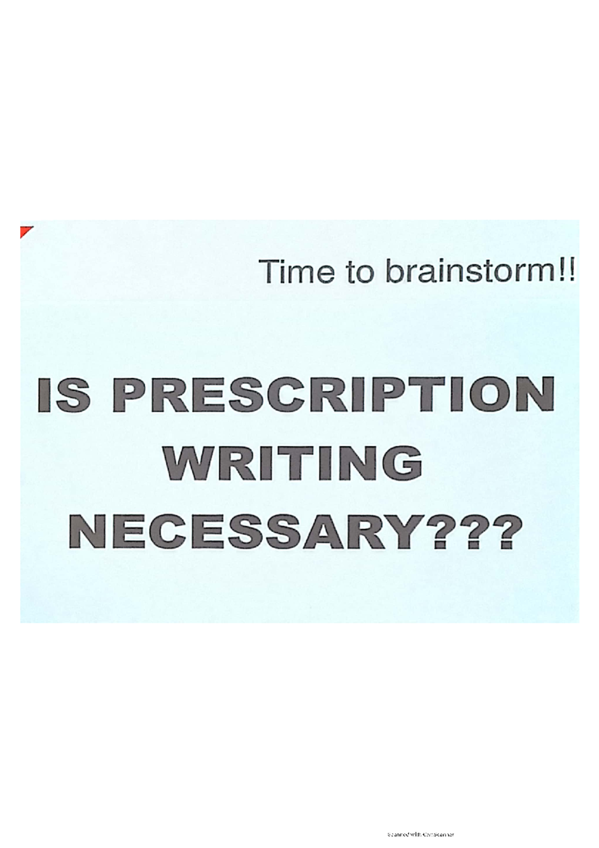 Case Study on Prescription Writing Methodology and Techniques - Studocu