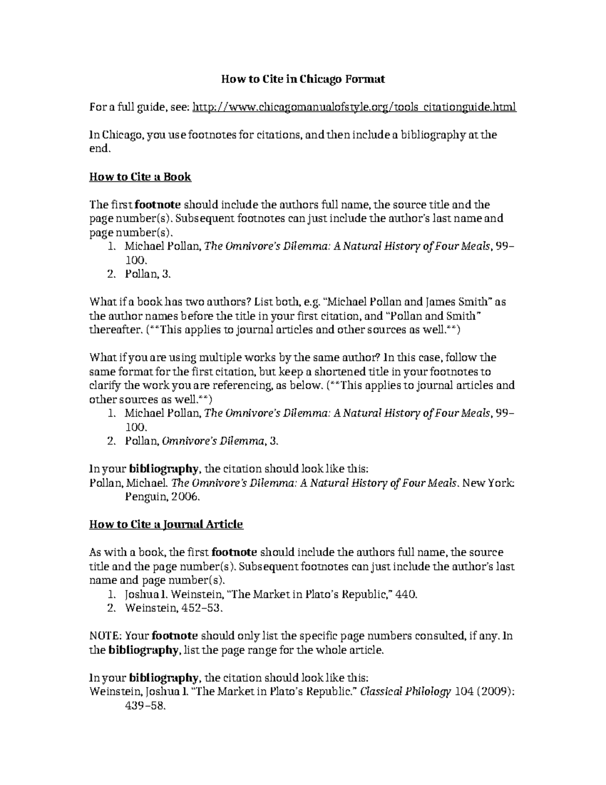 How to Cite in Chicago (17th Ed) - How to Cite in Chicago Format For a ...