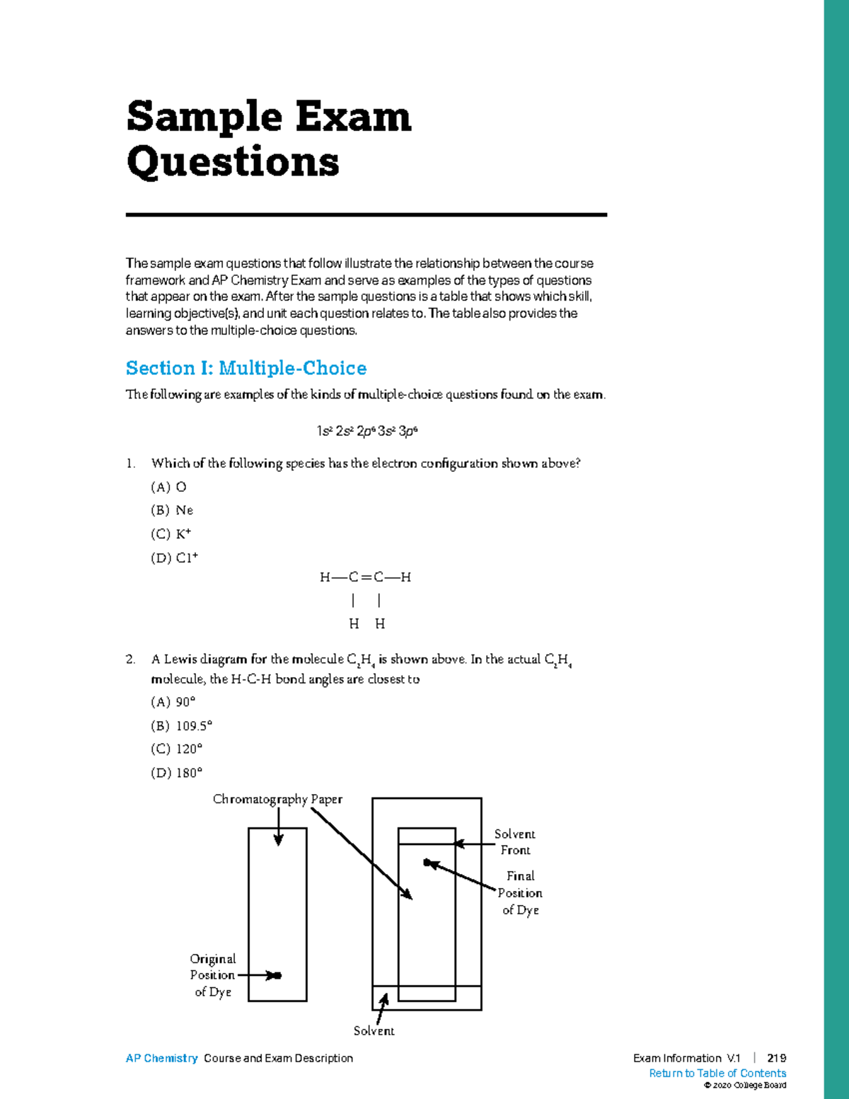AP Chemistry MC Questions & Sample Exam Overview - Studocu