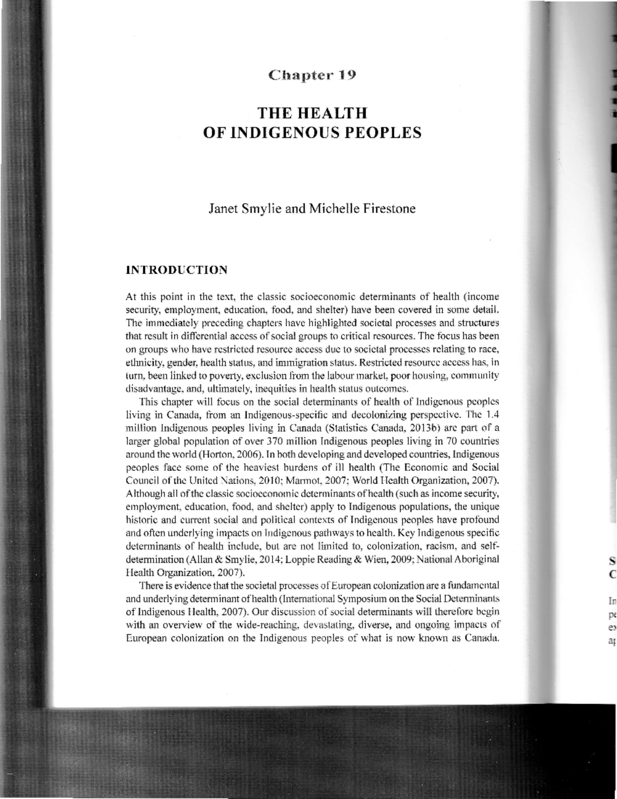 Social Determinants of Health Among Indigenous Peoples in Canada ...