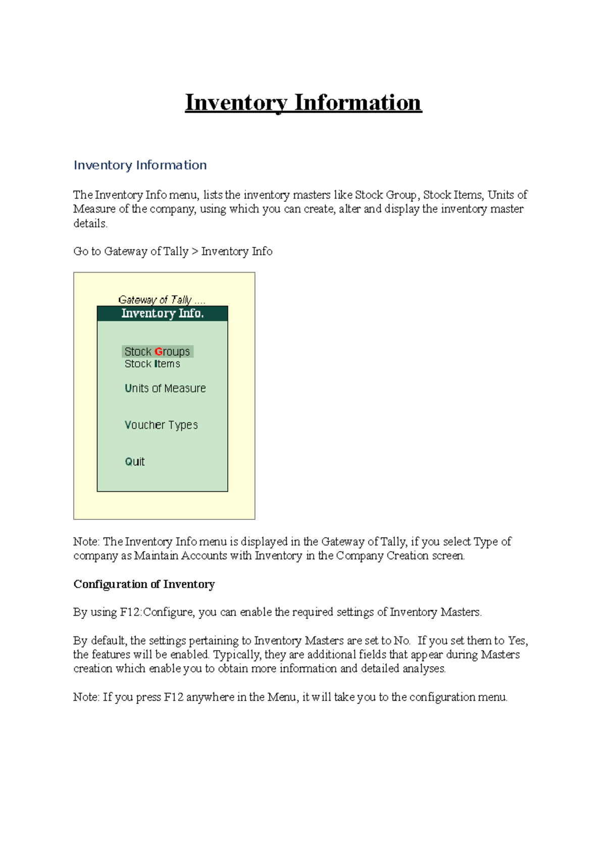 Tally ERP 9 Inventory Management Guide - Unit 3 Overview - Studocu