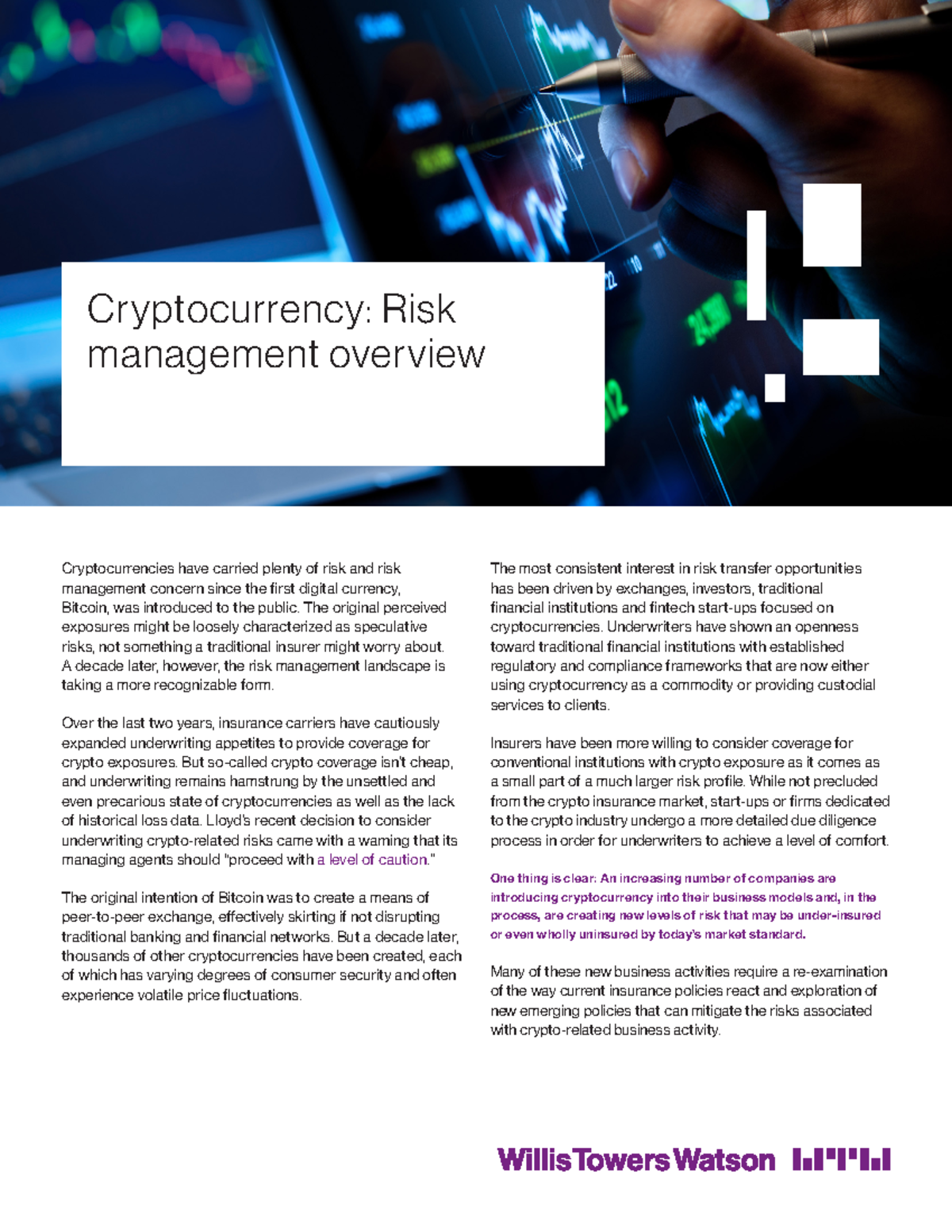 Cryptocurrency (CRYPTO 101): Risks & Risk Management Overview - Studocu