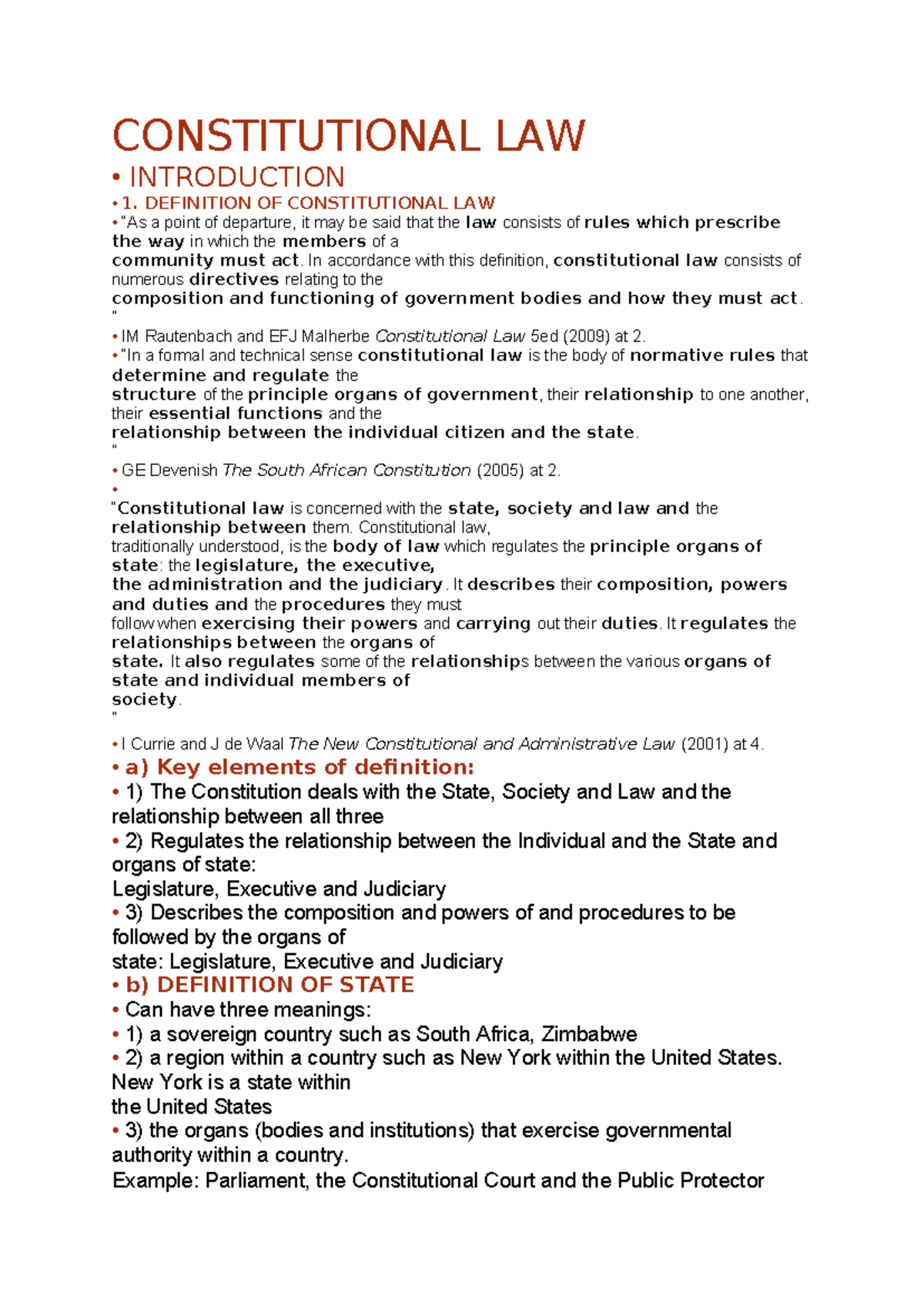 Constitutional Law Notes: An Introduction to Key Concepts and ...