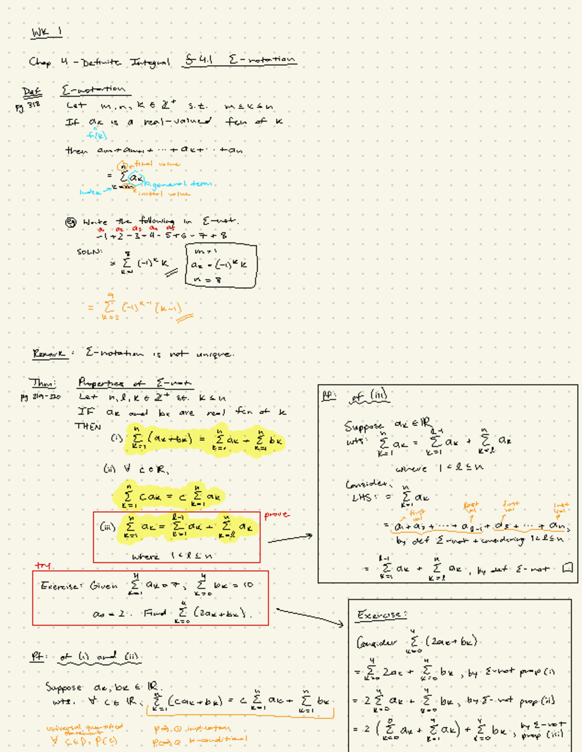 MATA37 Lecture Notes: Understanding Definite Integrals and Properties ...