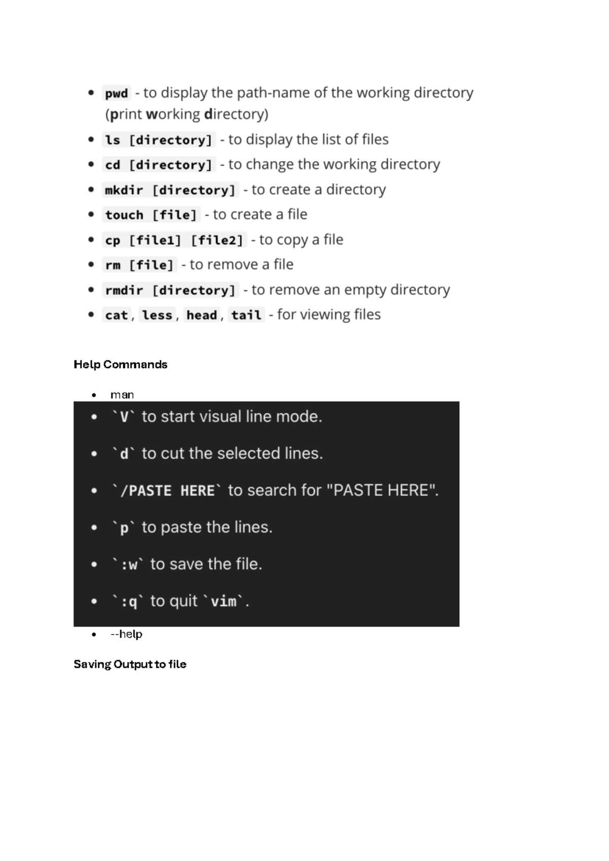 Edstem - Week 1 Notes on Command Line Basics and Help Tools - Studocu