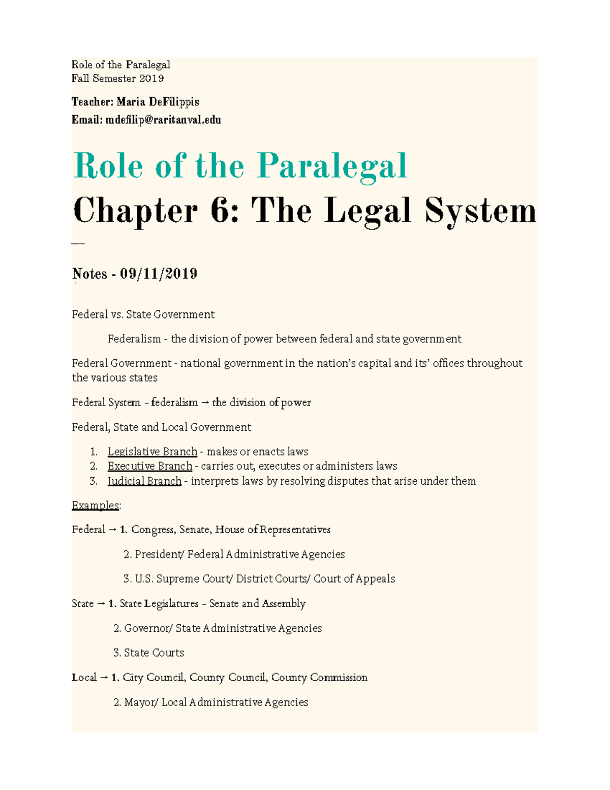 Chapter 6 - The Legal System: Role of the Paralegal in Law - Studocu
