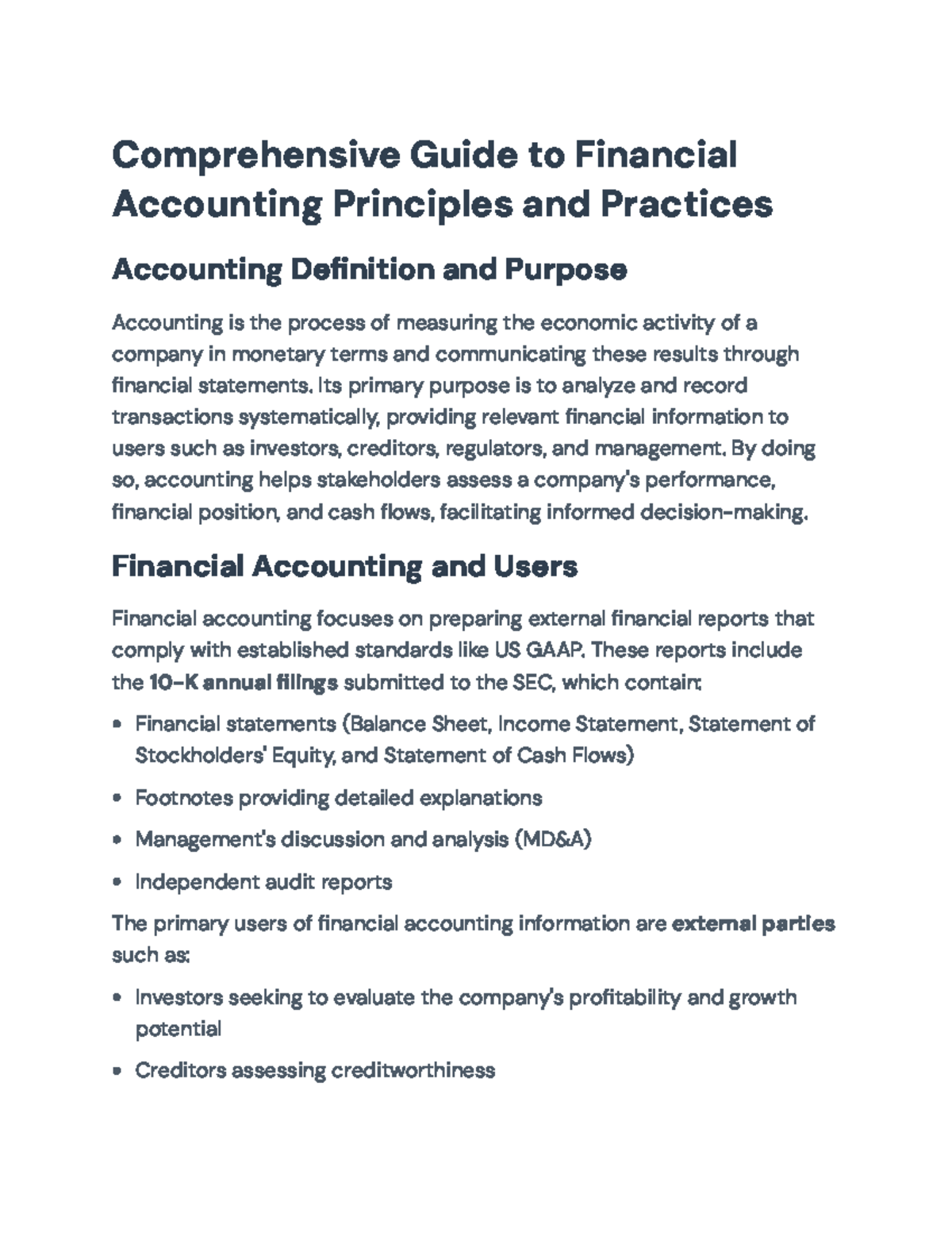 Comprehensive Guide to Financial Accounting Principles (ACC 101) - Studocu