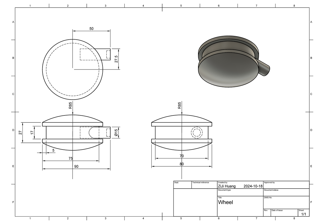 Wheel Drawing v1 - Deliverable Assignment - AH 1642 - A 12 3 4 5 6 7 1 ...